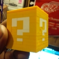 smb question block (small; hanging) close-up (blurry)