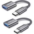 usb c to usb adapter [2 pack], jsaux usb type c male to usb 3.0 female otg cable thunderbolt3 to usb adapter compatible with macbook pro/air 2019 2018 2017, samsung galaxy s20 s20+ ultra note 10 s9 s8