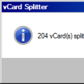 vcard splitter (save confirmation)