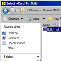 vcard splitter (select vcard)