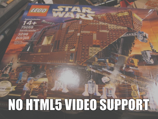 no html5 video support